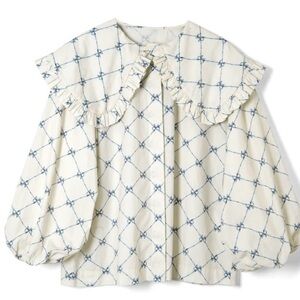 Damson Madder Lola blouse - Bow print, British size 20 - U.S. 16